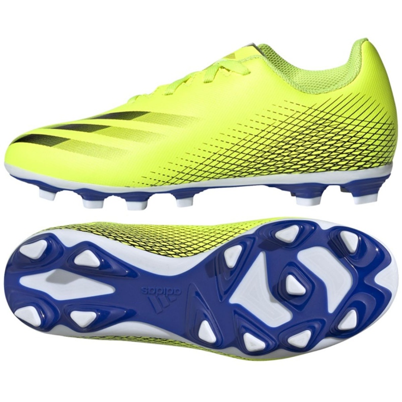 Chaussures de foot Adidas X Ghosted.4 FxG Jr FW6933 multicolore jaune Chaussures de foot Adidas X Ghosted.4 FxG Jr FW6933 multicolore jaune