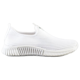 SHELOVET Baskets confortables en textile blanc