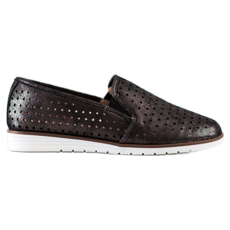 Kylie Slipons ajourés brillants brun Kylie Slipons ajourés brillants brun