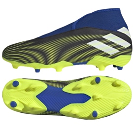 Chaussures de football Adidas Nemeziz.3 Ll Fg M FW7411 blanc, noir, bleu, jaune le noir