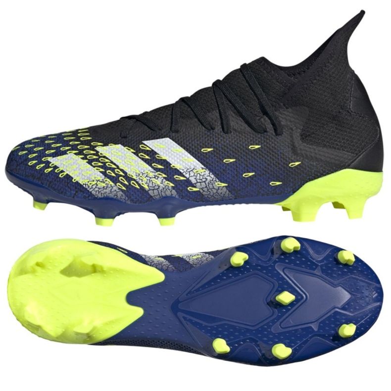 Chaussures de foot Adidas Predator Freak.3 Fg M FY0610 blanc, noir, royal le noir