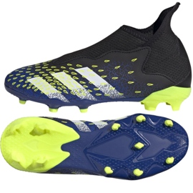 Chaussures de foot Adidas Predator Freak.3 Ll Fg Jr FY0618 blanc, noir, royal le noir