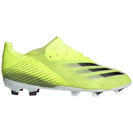Chaussures de foot Adidas X Ghosted.1 Fg Jr FW6955 néon blanc, jaune-vert vert