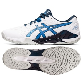 Chaussures de handball Asics Blast Ff 2 M 1071A044-101 multicolore blanche