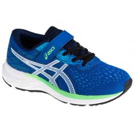 Asics Pre Excite 7 Ps Jr 1014A101-401 blanche bleu marin bleu Asics Pre Excite 7 Ps Jr 1014A101-401 blanche bleu marin bleu