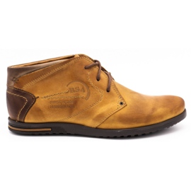 Polbut Boots cuir homme C37SW rouge brun jaune