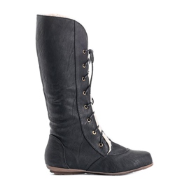 Bottes plates isolées noires 3011-31