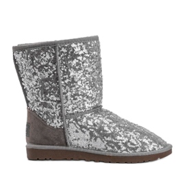 Bottes isolées argent, type emu 889 gris