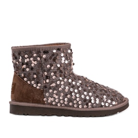 Bottes isolées marron, type emu 886 brun