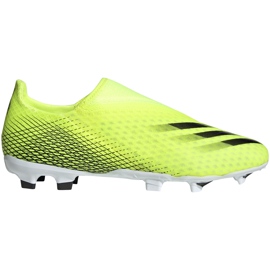 Adidas X Ghosted.3 Ll Fg chaussures de football jaune-noir FW6969