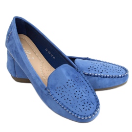 Mocassins ajourés bleus XR-1R6 Bleu