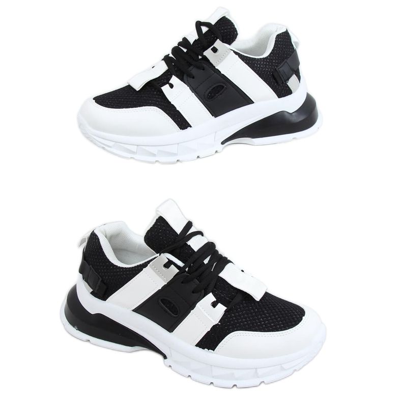 Chaussures de sport femme noir et blanc LA86P Noir blanche le noir