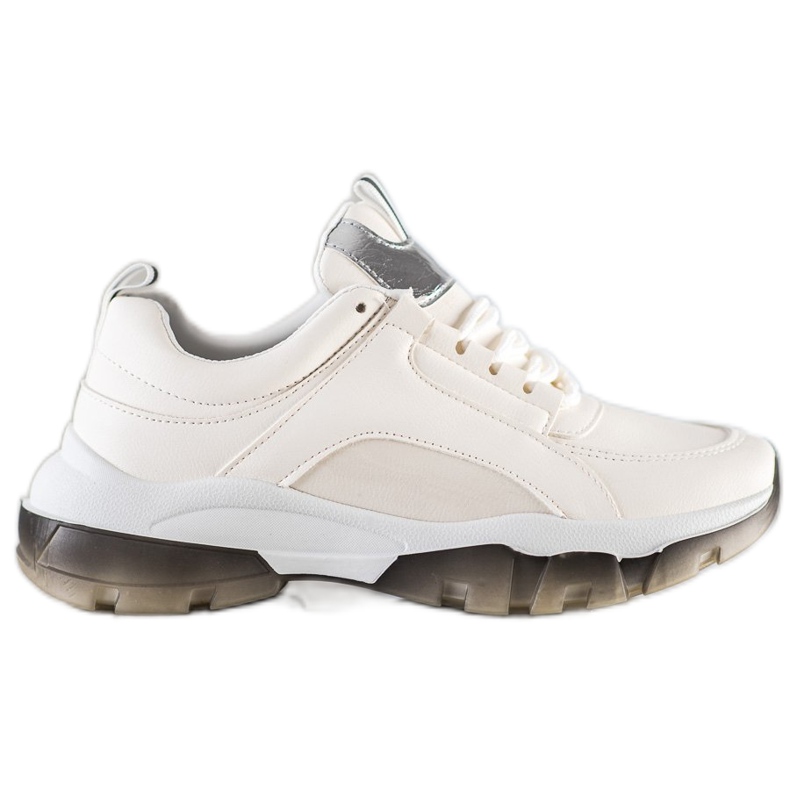 SHELOVET Baskets blanches en cuir écologique SHELOVET Baskets blanches en cuir écologique