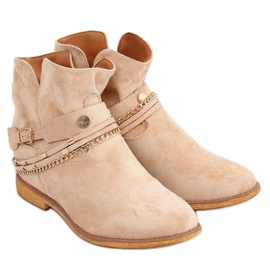 Bottines compensées Beige Hidden B0-516 Kaki