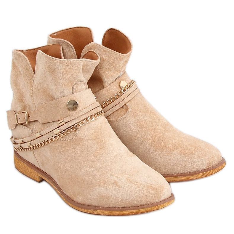 Bottines compensées Beige Hidden B0-516 Kaki