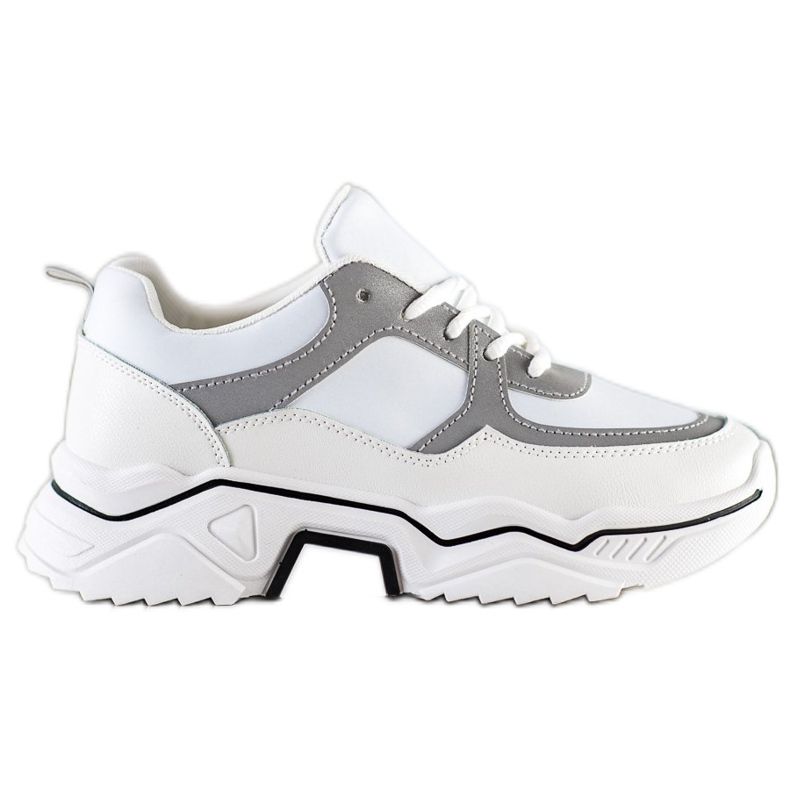 SHELOVET Baskets de sport confortables blanche gris multicolore SHELOVET Baskets de sport confortables blanche gris multicolore