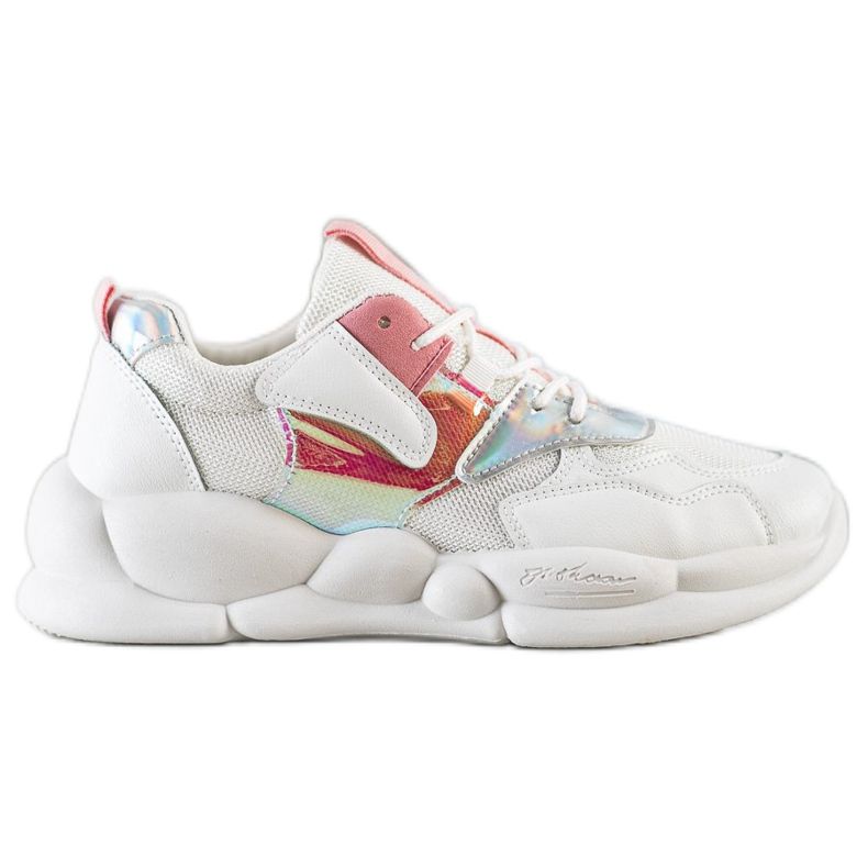 Bestelle Baskets sur la plateforme de mode blanche rose argent Bestelle Baskets sur la plateforme de mode blanche rose argent