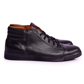 Bednarek Polish Shoes Baskets Brogues Homme en Cuir Bednarek Noir