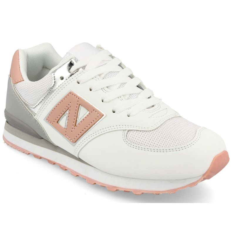 Chaussures de sport femme Sneakers Blanc et Rose Last Minute blanche gris