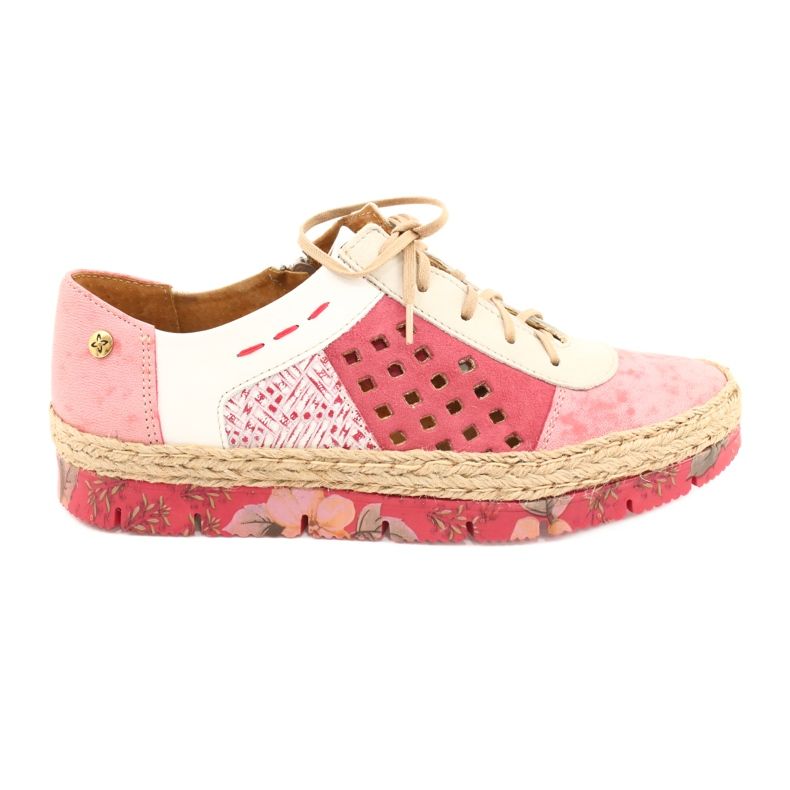 Chaussures en cuir pour femmes Maciejka Corail 03339-43 blanche rouge rose multicolore Chaussures en cuir pour femmes Maciejka Corail 03339-43 blanche rouge rose multicolore