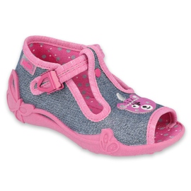 Chaussures enfant Befado 213P125 bleu marine rose