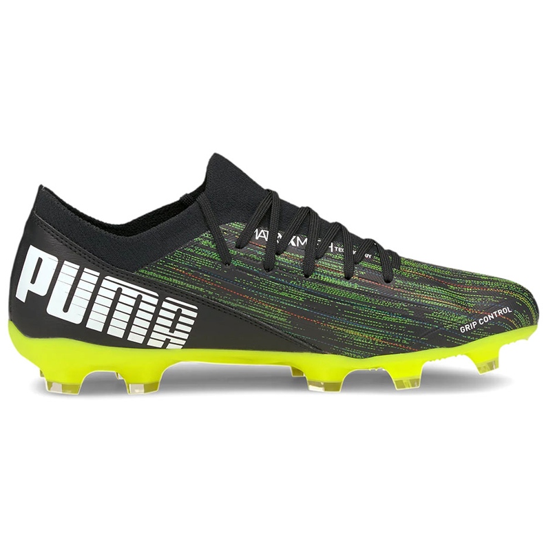 Puma Ultra 3.2 Fg Ag chaussures de football noir-vert 106300 02 le noir