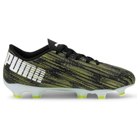 Chaussures de football Puma Ultra 4.2 Fg Ag Junior noir-vert 106364 04 noir/vert