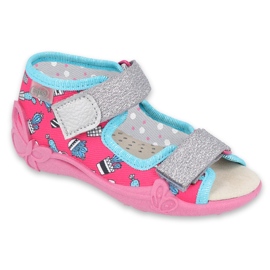 Chaussures enfant Befado jaune 342P026 bleu rose argent