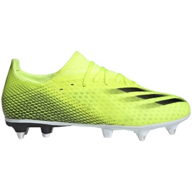 Chaussures de football Adidas X Ghosted.3 Sg jaune-noir FW6957 jaune, noir