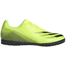 Adidas X Ghosted.4 Tf chaussures de football jaune-noir FW6917