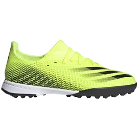 Chaussures de football Adidas X Ghosted.3 Tf Junior jaune-noir FW6926