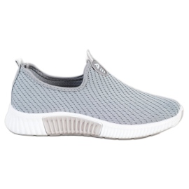 SHELOVET Baskets confortables en textile gris