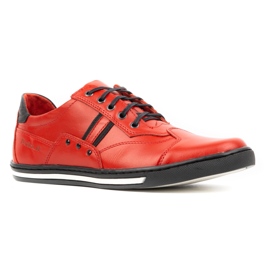 Polbut Chaussures décontractées pour hommes 1801L rouge avec noir le noir