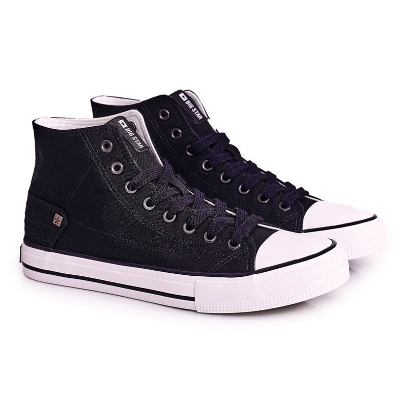 Baskets montantes classiques pour hommes Big Star DD174249 Noir le noir Baskets montantes classiques pour hommes Big Star DD174249 Noir le noir