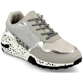 PS1 Baskets compensées pour femmes Argent Avery gris multicolore