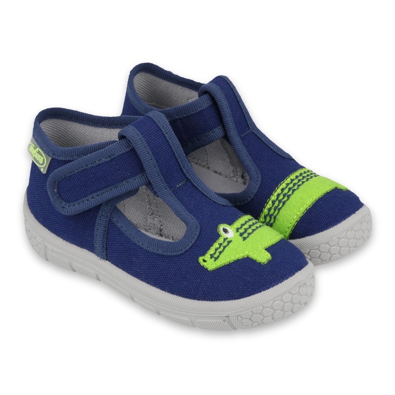 Pantres pour enfants de Befado avec un crocodile 531p083 bleu marin vert