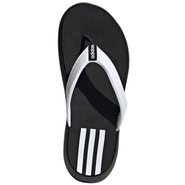 Pantoufles Adidas Comfort Flip Flop EG2065 blanches et noires pour femmes