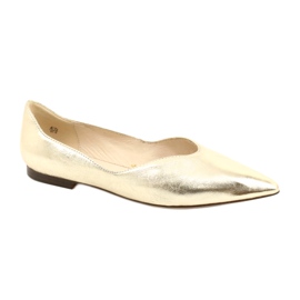 Ballerines lords femme cuir Caprice 24200 Or doré