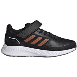 Adidas Runfalcon 2.0 chaussures pour enfants noir et orange FZ0116 le noir