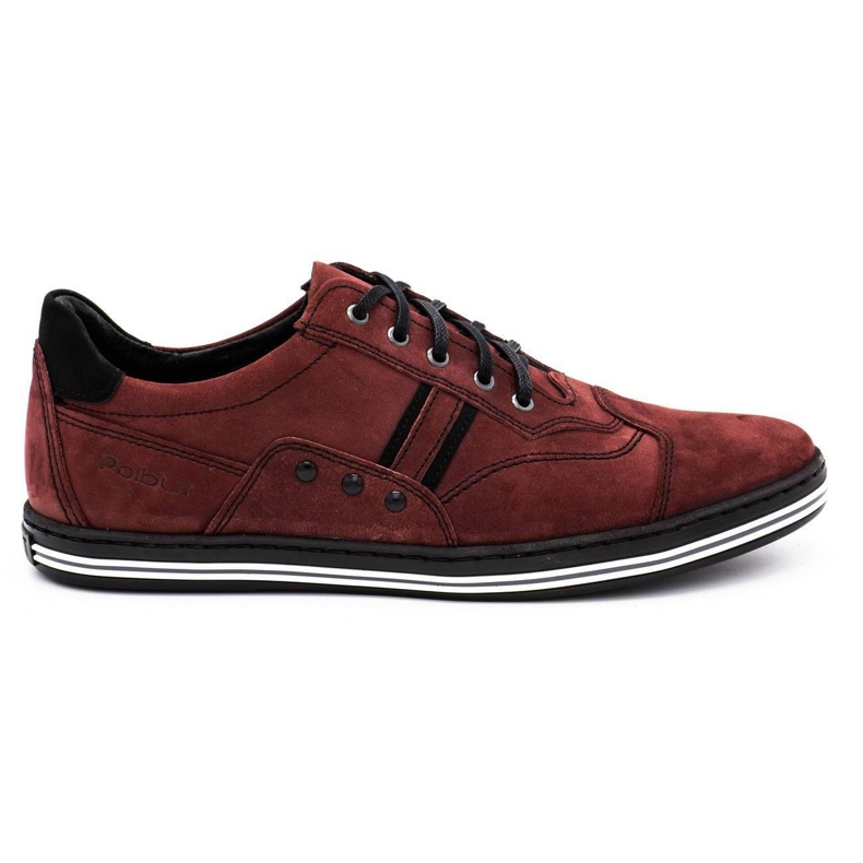 Polbut chaussures casual homme 1801 bordeaux rouge