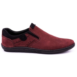 Polbut Chaussures à enfiler décontractées pour hommes 401 bordeaux rouge Polbut Chaussures à enfiler décontractées pour hommes 401 bordeaux rouge