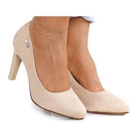 PJ1 Escarpins Classiques On A Bar Daim Beige Eliana