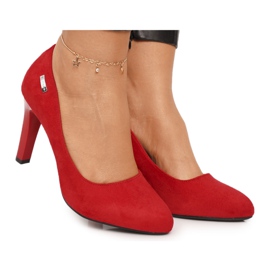 PJ1 Escarpins classiques sur un talon Eliana rouge en daim