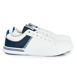 Baskets Homme Big Star FF174136 Blanc et Marine bleu marine