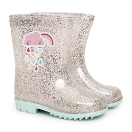 Galoches de brocart pour enfants avec un nuage d'argent beige Galoches de brocart pour enfants avec un nuage d'argent beige