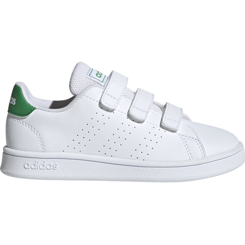 Chaussures enfant Adidas Advantage C blanc et vert EF0223 blanche Chaussures enfant Adidas Advantage C blanc et vert EF0223 blanche