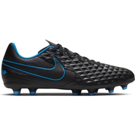 Chaussures de football Nike Tiempo Legend 8 Club FG / MG AT6107 090 noir noir