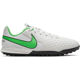 Nike Tiempo Legend 8 Tf Academy Jr AT5736-030 chaussures de football noir, blanc/ivoire blanche Nike Tiempo Legend 8 Tf Academy Jr AT5736-030 chaussures de football noir, blanc/ivoire blanche