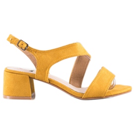Kylie Sandales jaunes sur barre basse