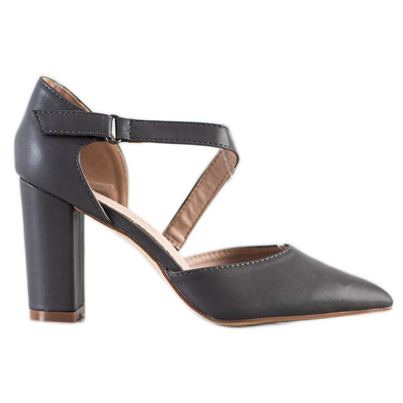 Sabatina Escarpins en graphite avec cuir écologique multicolore